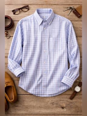 Brooks Brothers Madison Fit Button-Down Shirt – Blue & Red Check (Men’s XL)